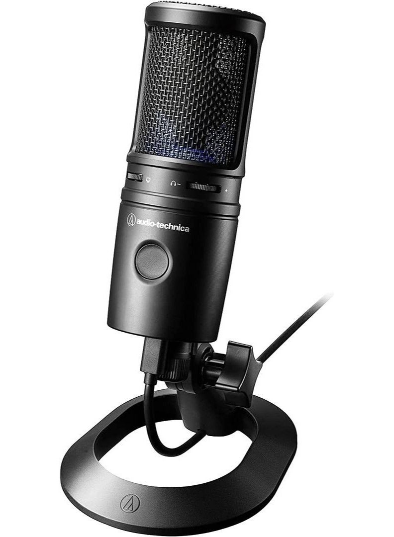 Audio-Technica AT2020USB-X Cardioid Condenser USB Microphone, Black