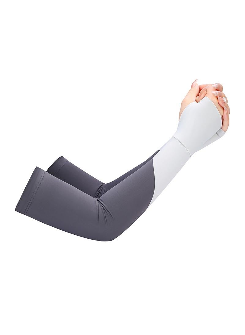 Women's Long Sleeve Cool Outdoor Sunscreen Breathable Non Slip Sports Cycling Ice Silk Gloves