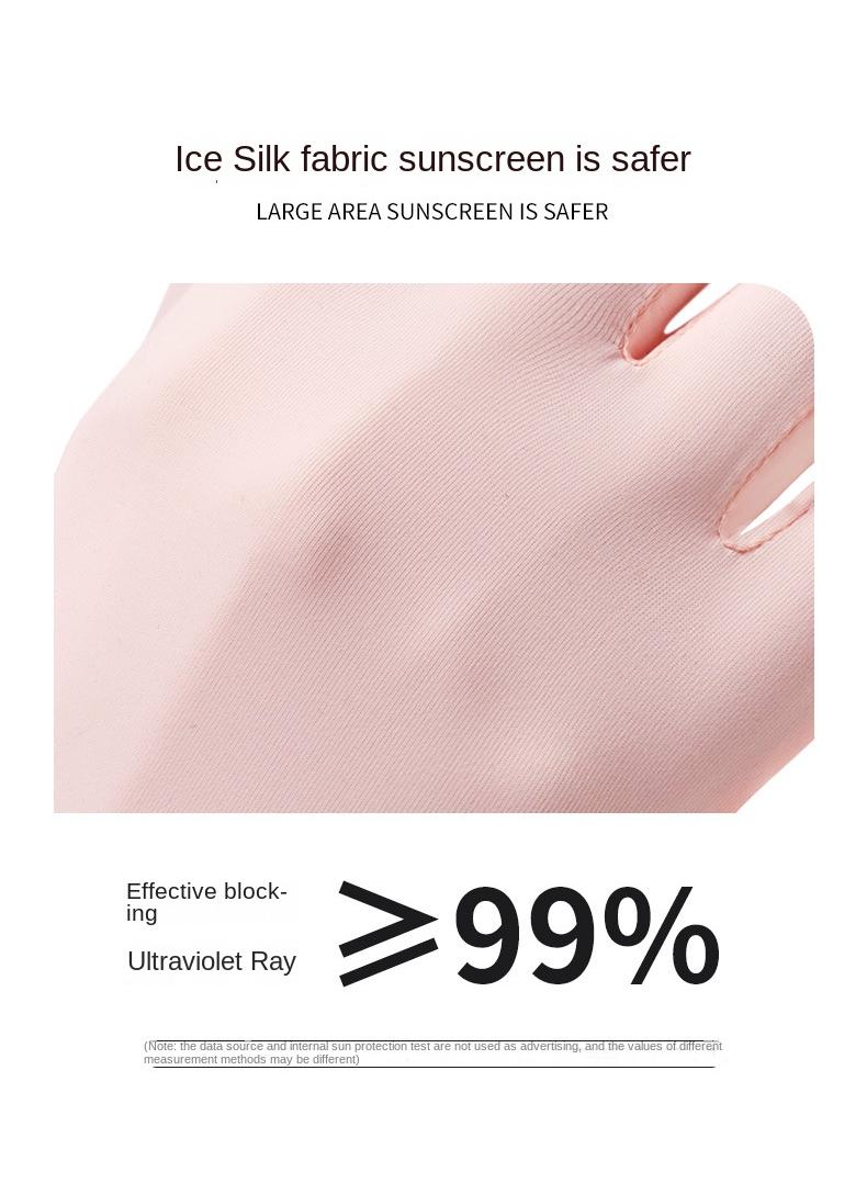 Women's Cool Outdoor Sunscreen Breathable Non-slip Sports Cycling Ice Silk Gloves