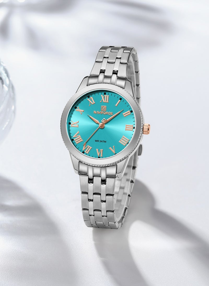 Women's Analog Round Shape Stainless Steel Wrist Watch NF5032 S/L.BE/S - 35 Mm