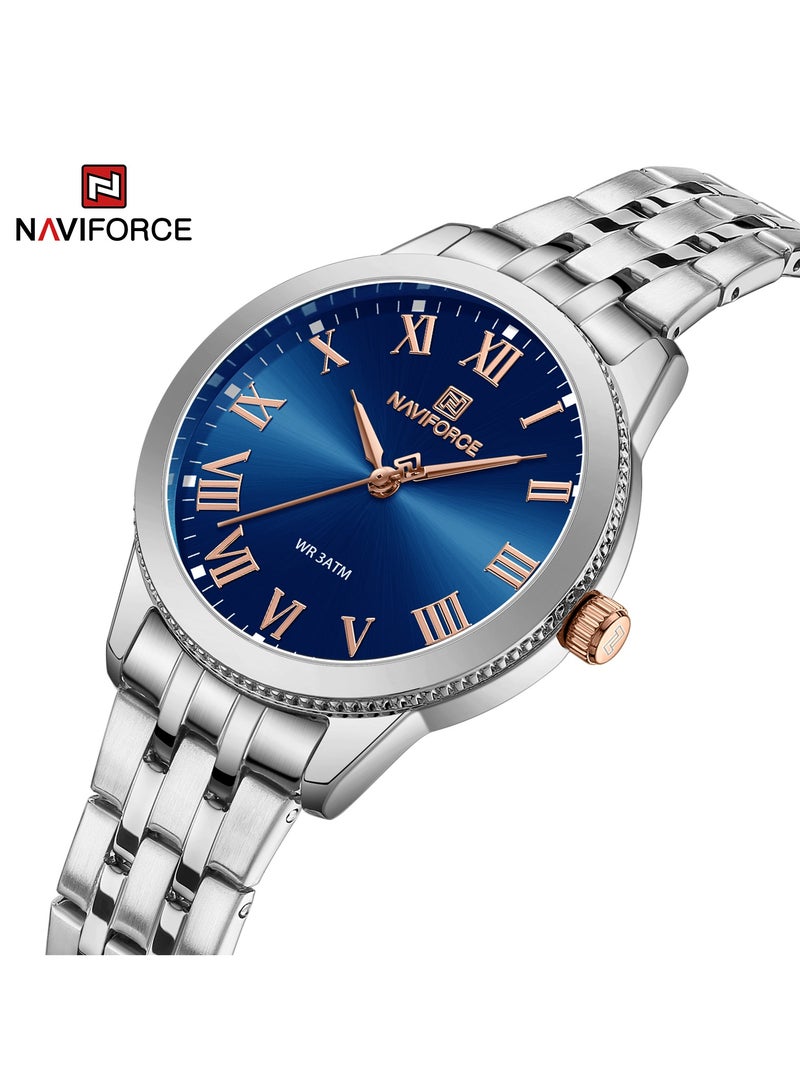 Women's Analog Round Shape Stainless Steel Wrist Watch NF5032 S/D.BE/S - 35 Mm