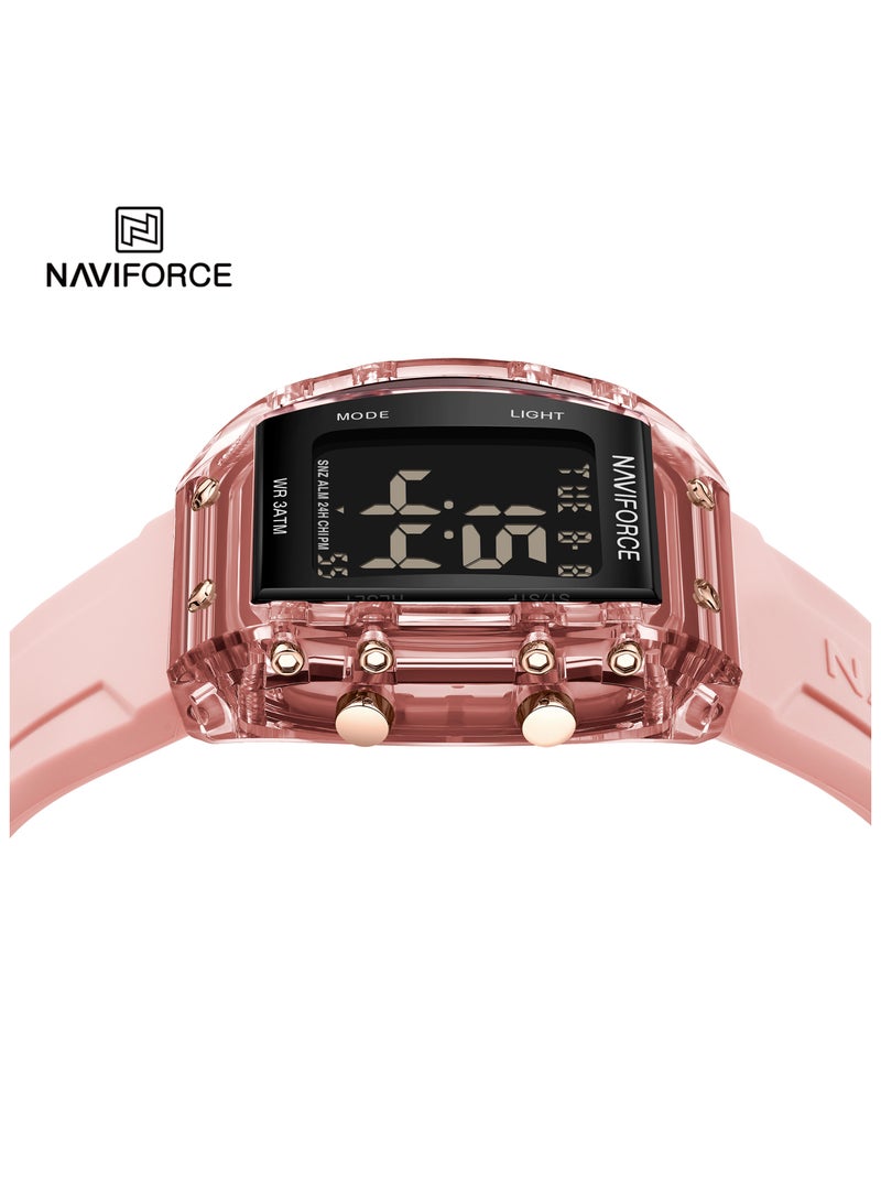 Women's Digital Square Shape Silicone Wrist Watch NF7102 P/P - 35 Mm