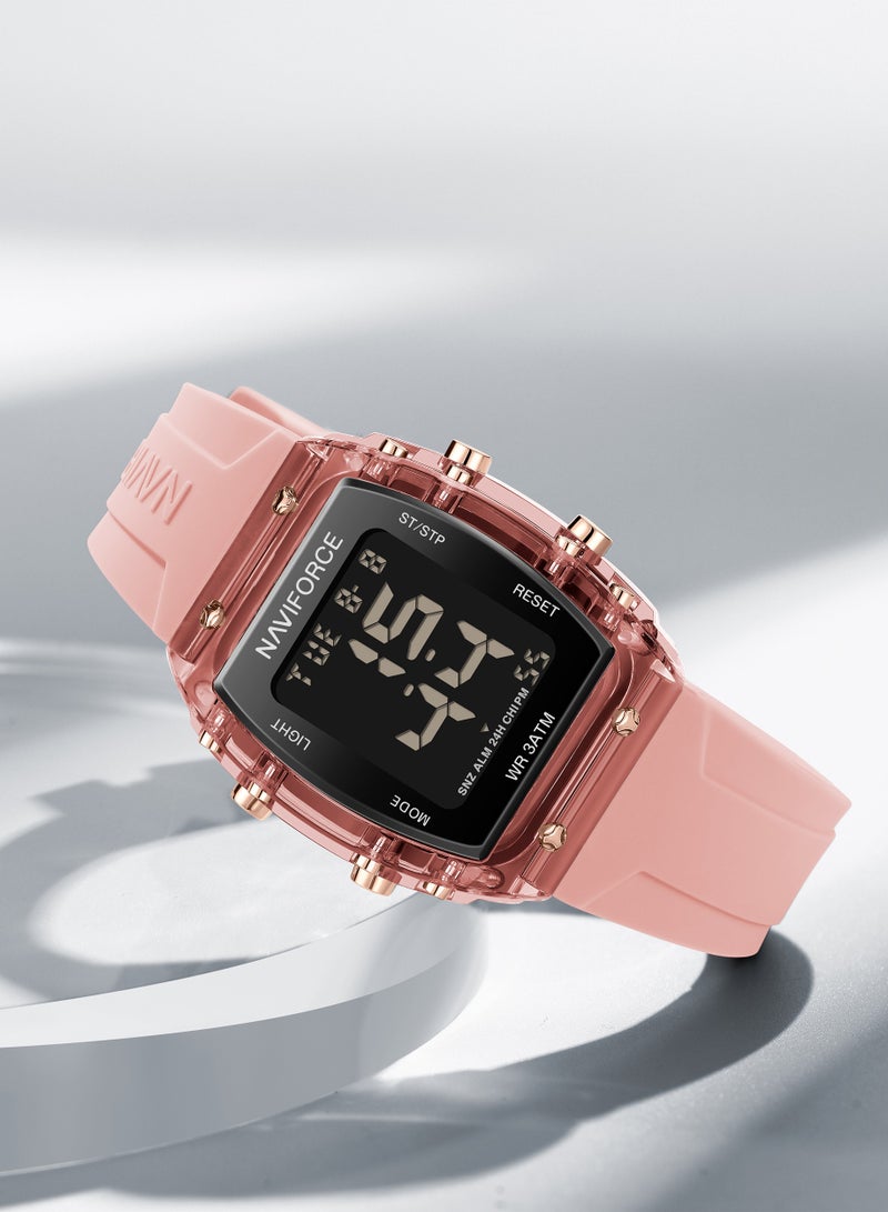 Women's Digital Square Shape Silicone Wrist Watch NF7102 P/P - 35 Mm