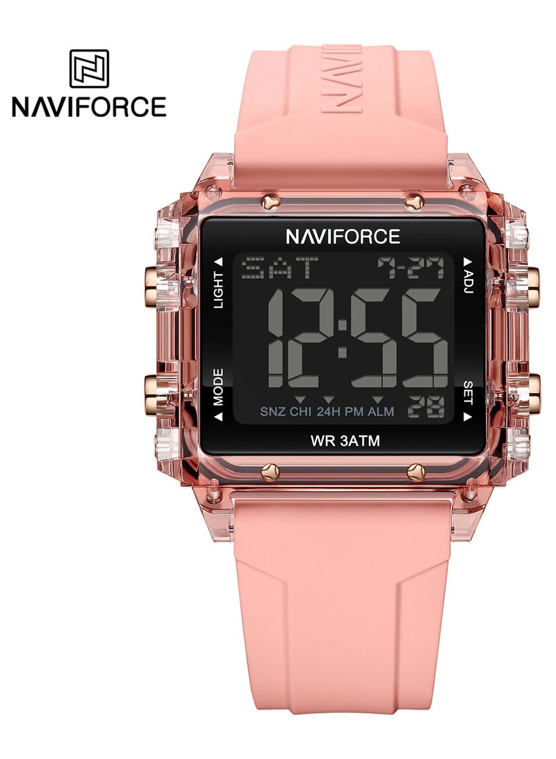 Women's Digital Square Shape Silicone Wrist Watch NF7101 P/P - 41 Mm