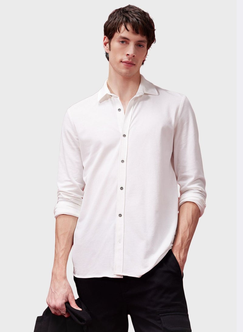 Man Regular Fit Long Sleeve Shirt
