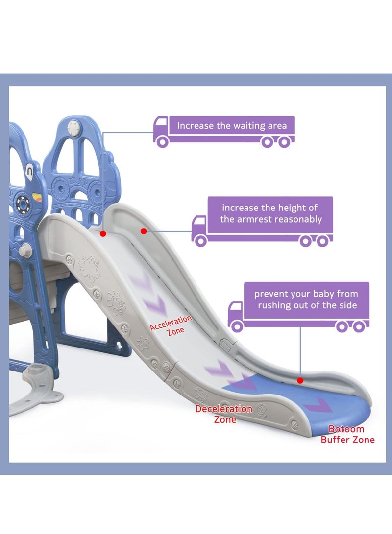 Toddler Slide and Swing Set 4 in 1 Toddler Playground with Swing Slide Climber and Basketball Baby Slide for Boys and Girls Backyard Playsets for Kids Indoor and Outdoor