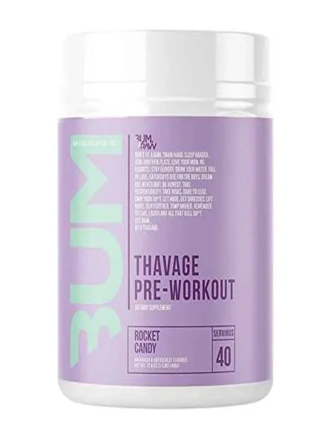 Thavage Pre-Workout Powder 40 Servings Rocket Candy