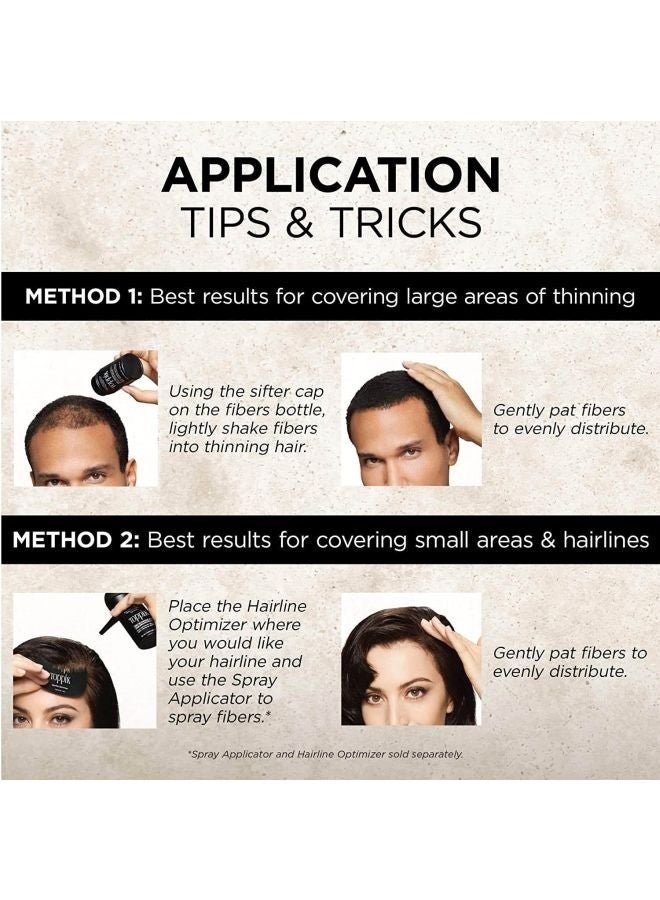 Hair Building Fibers Dark Brown 27.5g Fill In Fine or Thinning Hair, Instantly Thicker, Fuller Natural Looking Hair