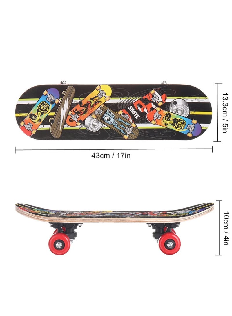 Mini 24 Inch Wooden Board Maple Skateboard for Kids Adult Skateboard for Children Boys Girls Teenagers Beginners