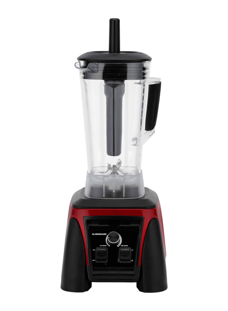 Heavy-Duty Professional Blender Speed Option with Pulse Function, Over-Current Protection Setting, Commercial-Grade Powerful Motor, 3L Unbreakable PC Jar 3 L 1800 W OMSB2494 BLACK AND RED