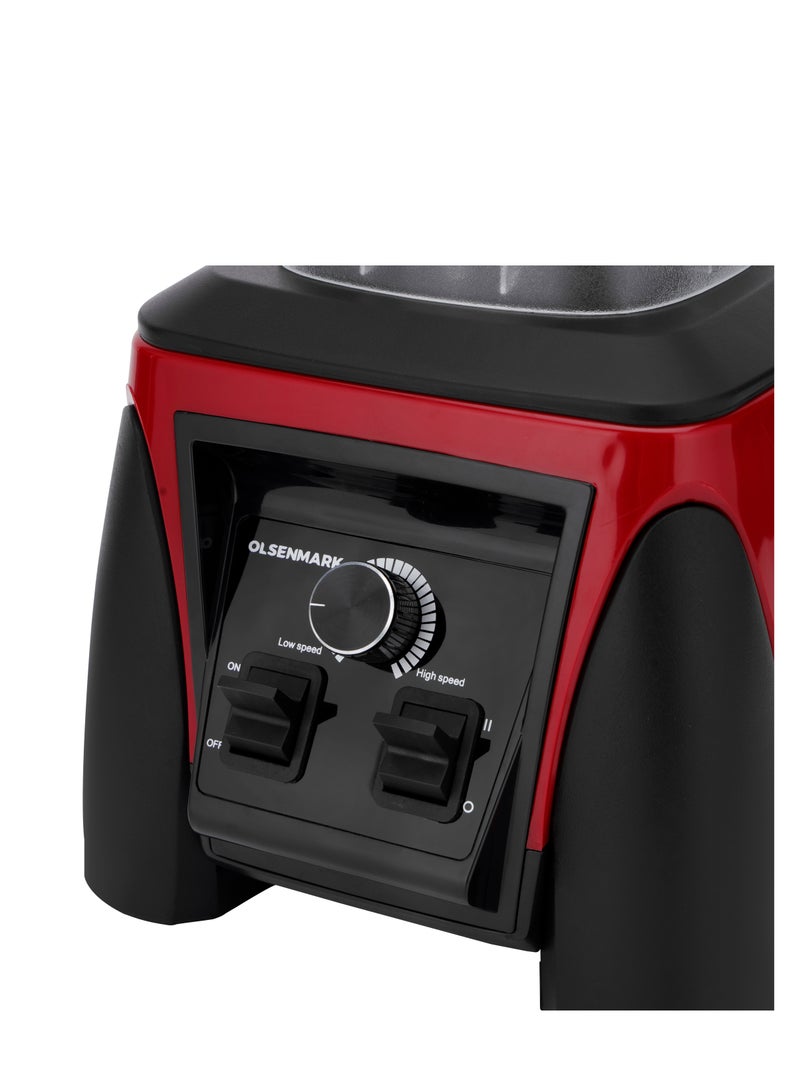 Heavy-Duty Professional Blender Speed Option with Pulse Function, Over-Current Protection Setting, Commercial-Grade Powerful Motor, 3L Unbreakable PC Jar 3 L 1800 W OMSB2494 BLACK AND RED