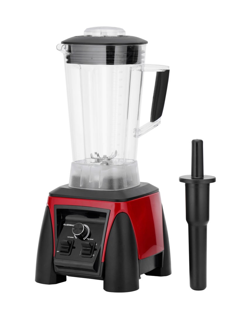 Heavy-Duty Professional Blender Speed Option with Pulse Function, Over-Current Protection Setting, Commercial-Grade Powerful Motor, 3L Unbreakable PC Jar 3 L 1800 W OMSB2494 BLACK AND RED