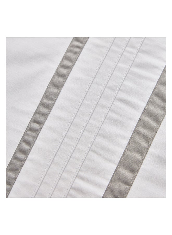 Grande Affordables White Haven Voul Twin Striped Cotton Flat Sheet 270 x 180 cm