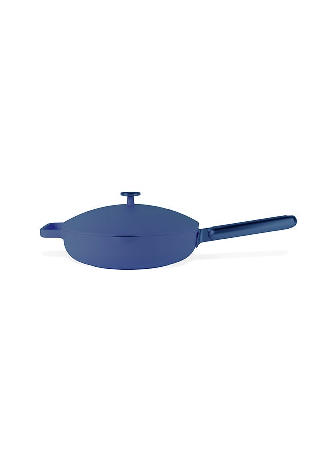 Nutricook One Pan 26cm, Cast Aluminum, w/Self-Basting Lid, Steamer Basket, Silicone Spatula, Ceramic Non-stick Coating, Oven Safe, Induction Safe, Designed in California, NC-OP126AB, All Blue