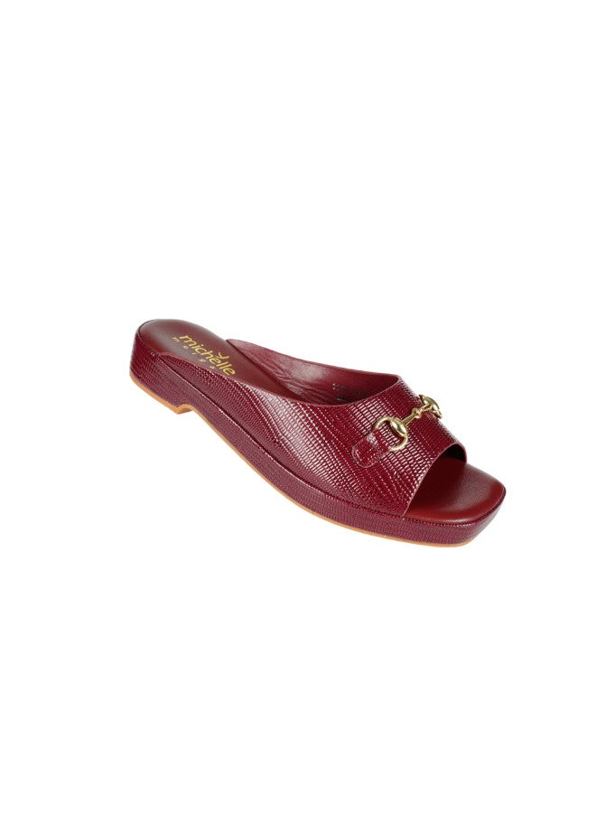 092-2786 Michelle Morgan Ladies Fashion Heeled Sandals 114RJ93E  Bordo