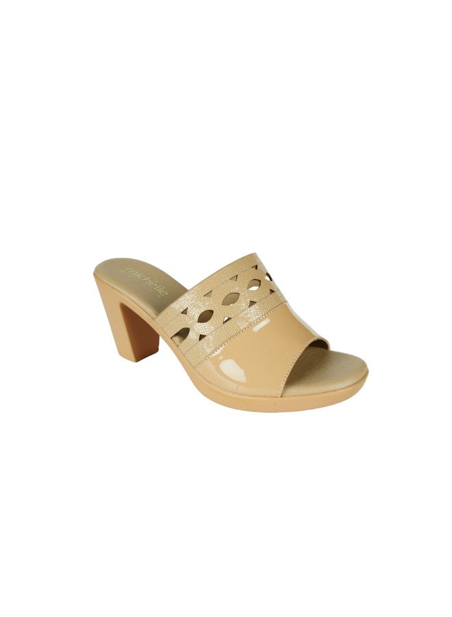 092-2769 Michelle Morgan Ladies Fashion Heeled Sandals 314RJ994 Beige