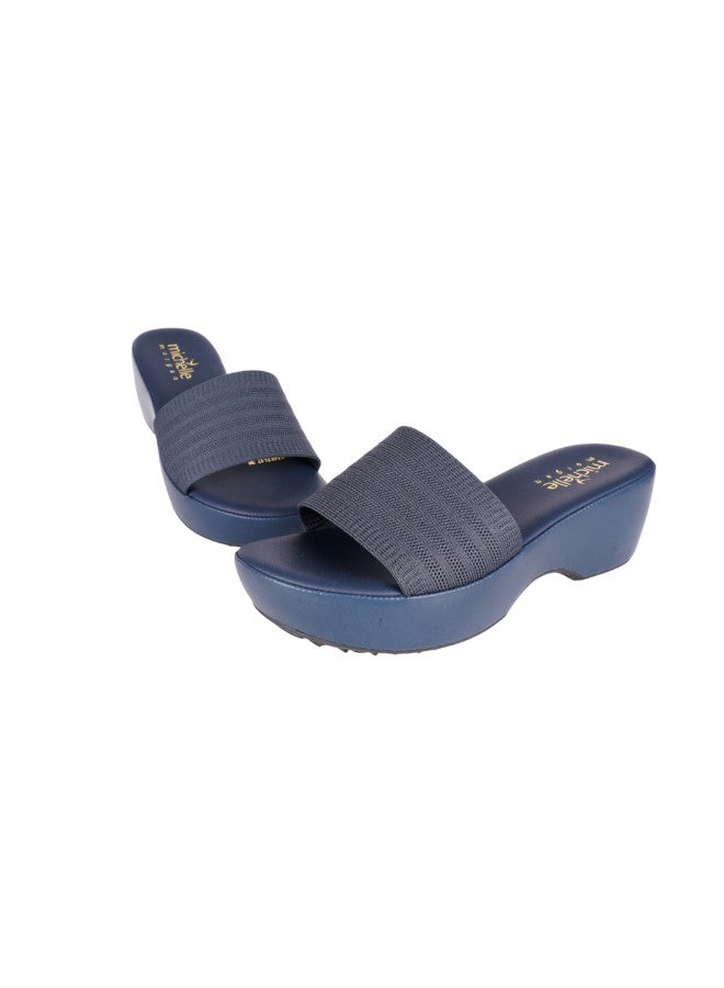 092-2747 Michelle Morgan Ladies Wedge Heel Sandals 214RJL17 Blue