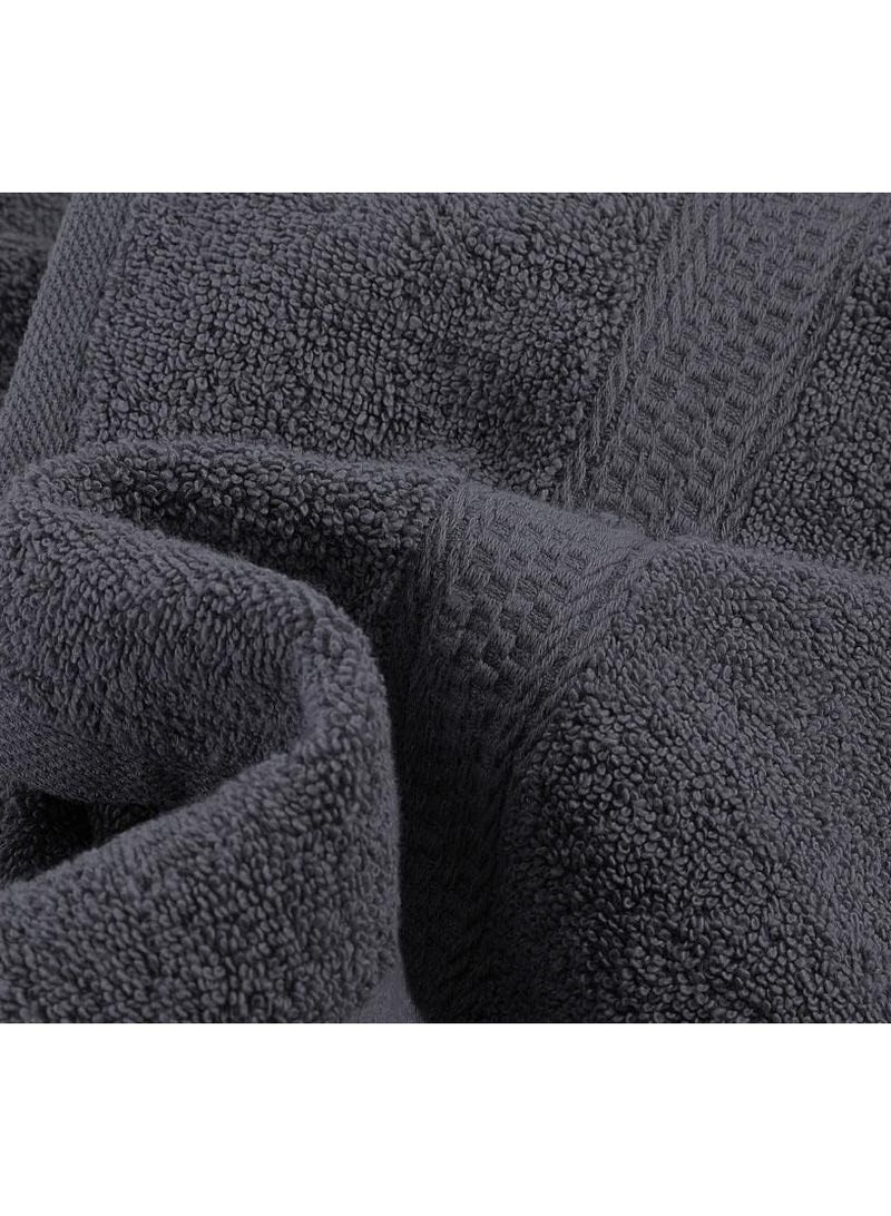 8 PIECE TOWEL SET GREY HOTEL QUALITY COMBED COTTON