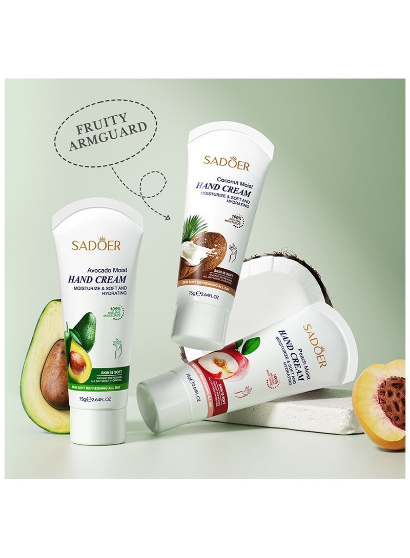 SADOER avocado moisturizing Skin Care cream hydrating moisturizing  Coconut Hand Cream 75