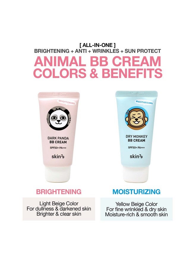 Animal Bb Cream Angry Cat Dark Panda Dry Monkey Spf 50+ Pa+++ Made In Korea (Dry Monkey)