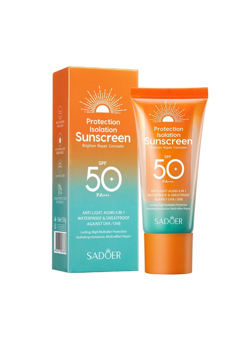 SADOER double tube multi effect repair isolation sunscreen anti-UV sunscreen lotion