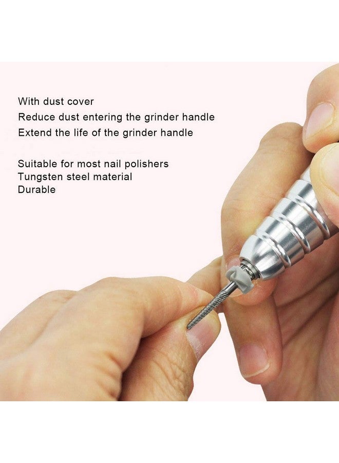 Nail Drill Bits Set 5Pcs Tungsten Steel Nail Art Grinding Polishing Head Dead Skin Removal Nail Drill Bits Set For Acrylic Gel Nails Acrylic Nail Art Tools For Manicure Pedicure Home Salon Use