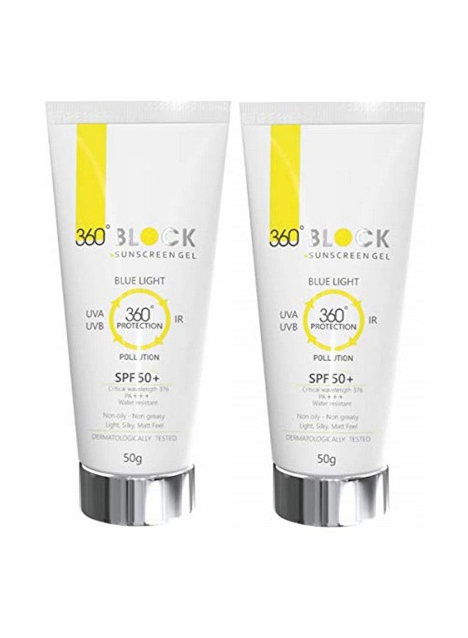 360 Block Sunscreen Gel Spf 50+ 50 Gm Pack Of 2