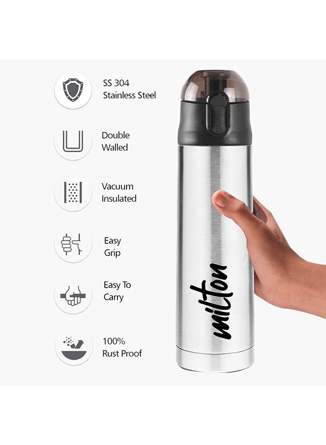 Crown Vacuum Flask 750 ml Silver/Black 3.5 x 11.8cm