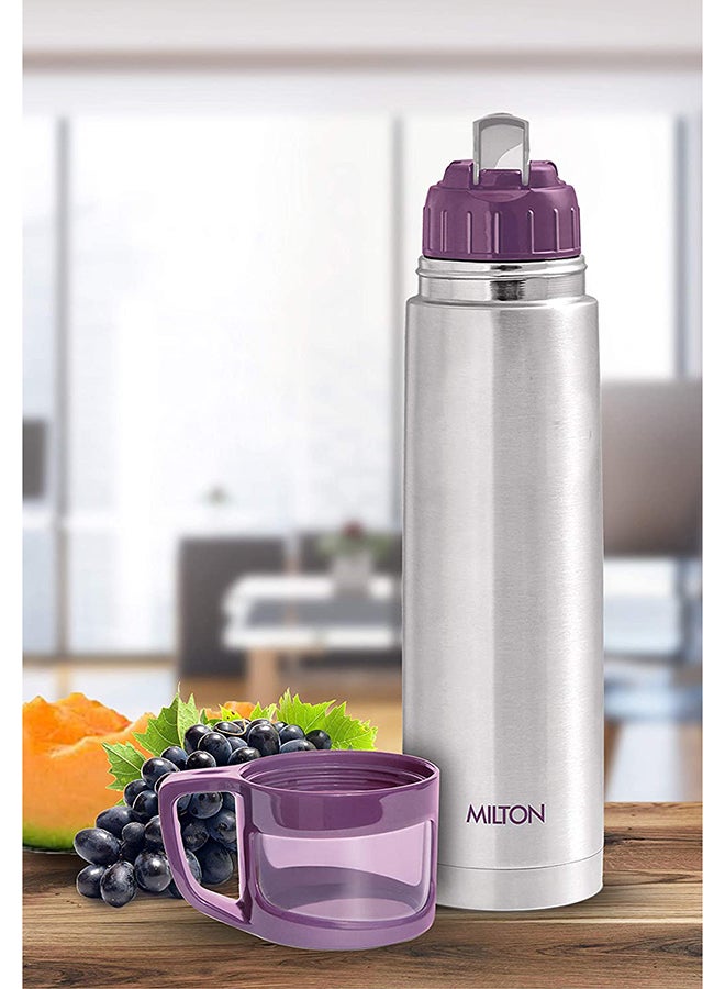 Milton Glassy Flask Vacuum Flasks - Purple Steel 1Liters