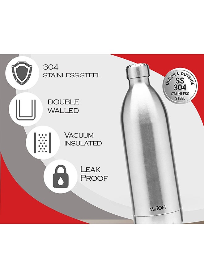 Milton Duo Dlx Stainless Steel Flask, Silver Steel 1.5Liters