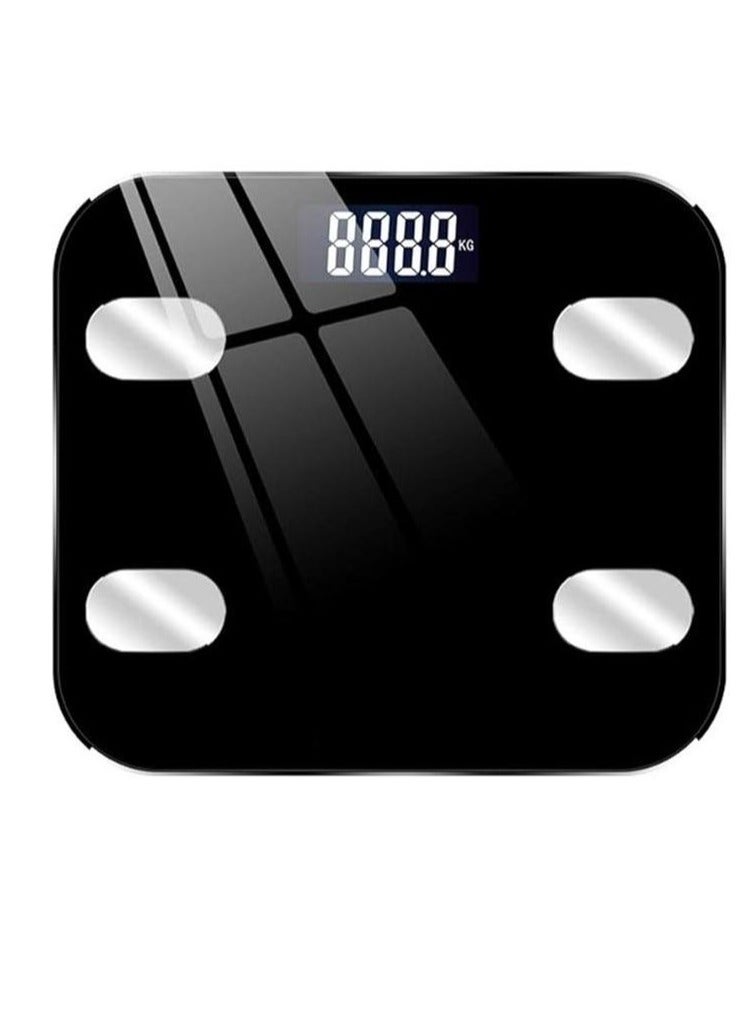 Digital Touch Body Fat Scale BMI Water Muscle Calorie Digital Bathroom Weight Scale (Black)