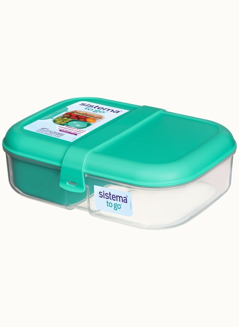 Sistema 1.1 Liter Ribbon To Go Lunch Box Teal