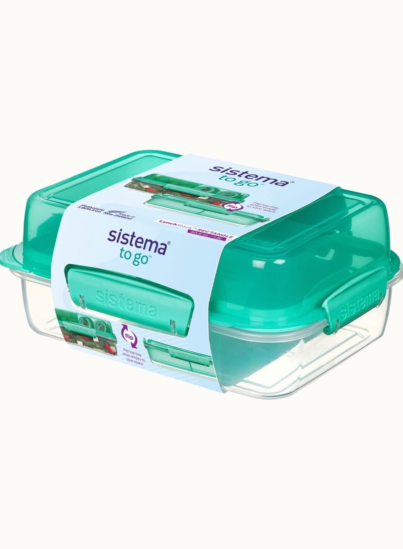 Sistema 1.8 liter Lunch Stack to Go Rectangle Teal