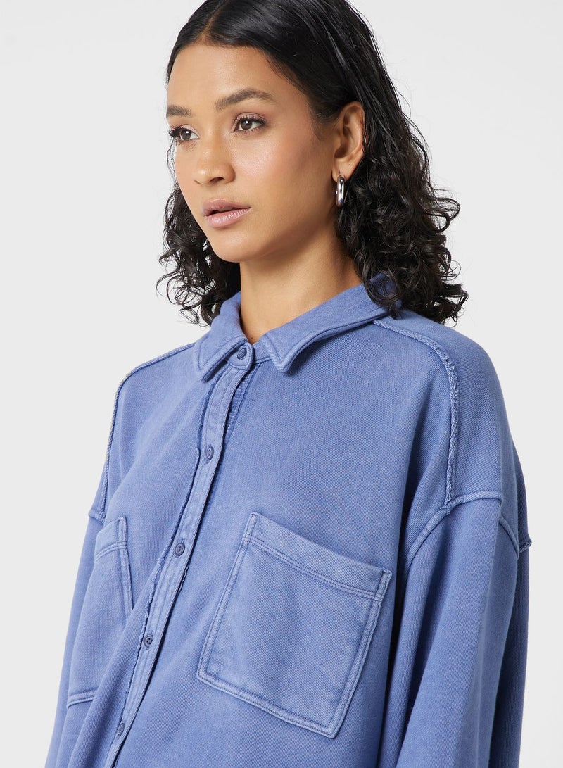 Pocket Detail Button Down Shirt