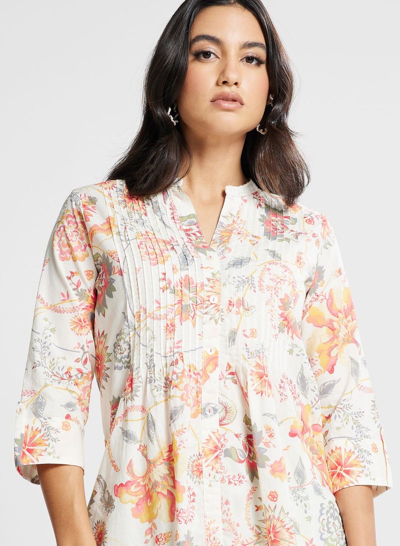 Floral printed tunic