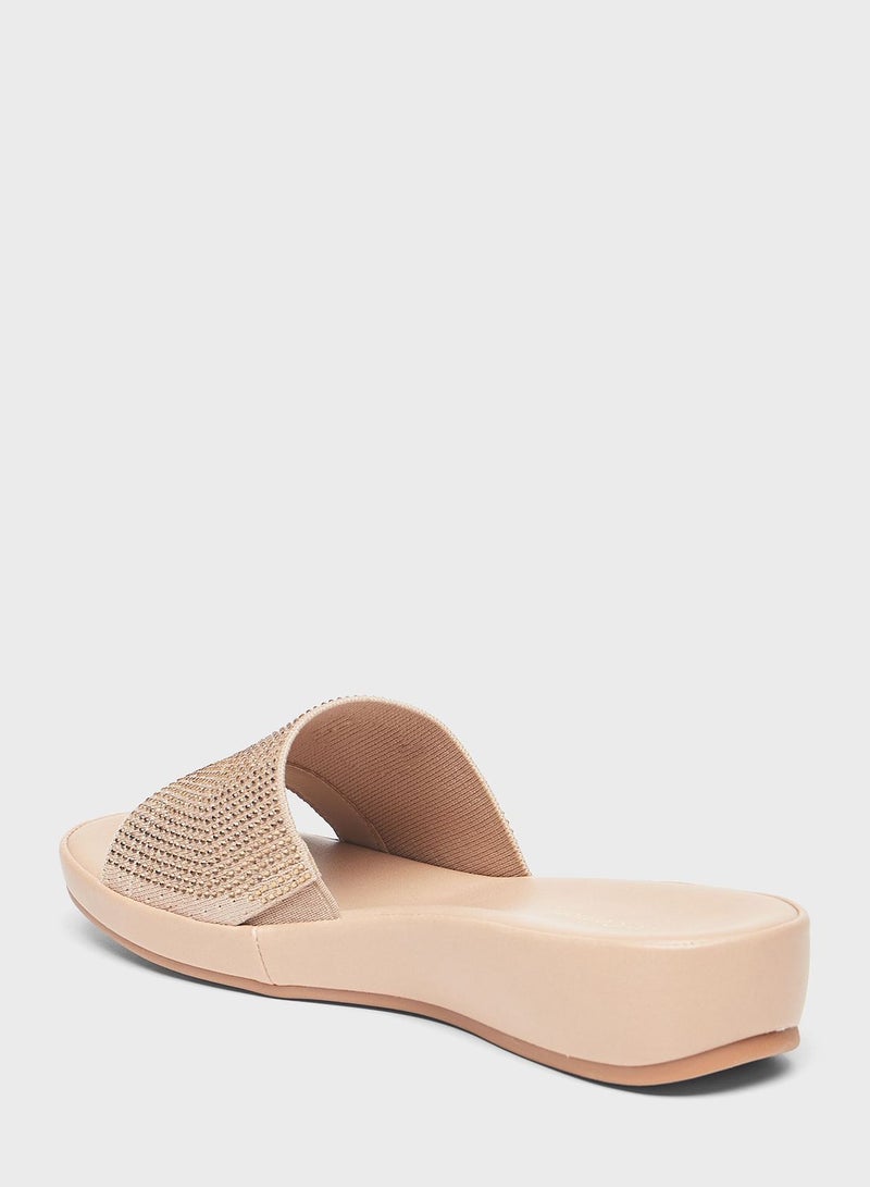 One Strap Wedge Sandals