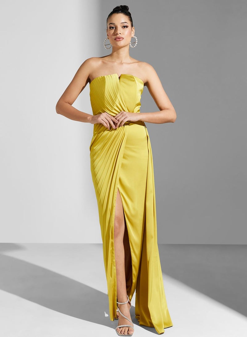 Bardot Plisse Wrap Dress
