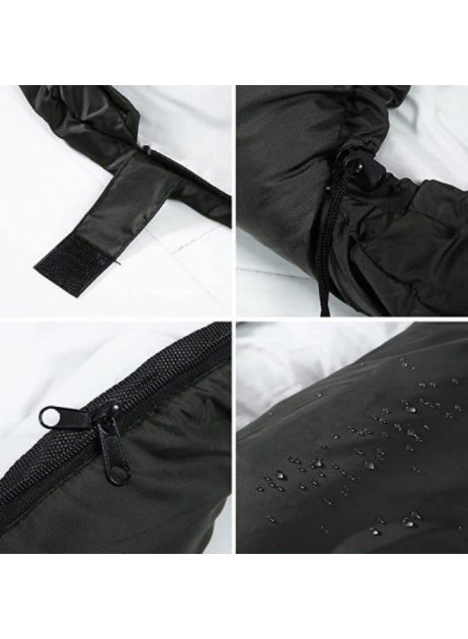 Sleeping Bags Camping with Compression Sack, Ultralight Backpacking Sleeping Bags with Zipper, Suitable for Warm & Cold Weather for Hiking, Traveling, Outdoor Adventure Black