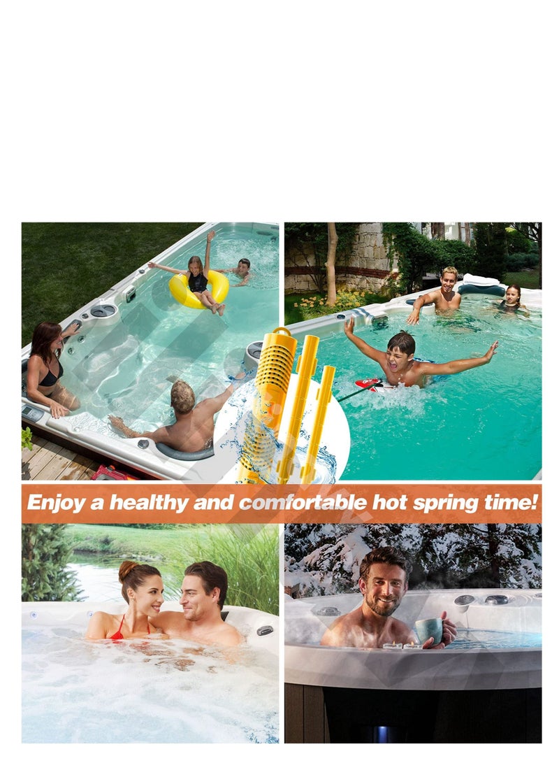 Mineral Sticks for Hot Tub Spa in Filter Stick Cartridge Parts Sanitizer Swimming Pool Fish Pond Cartridge, Last 4 Months(Yellow 2PCS)