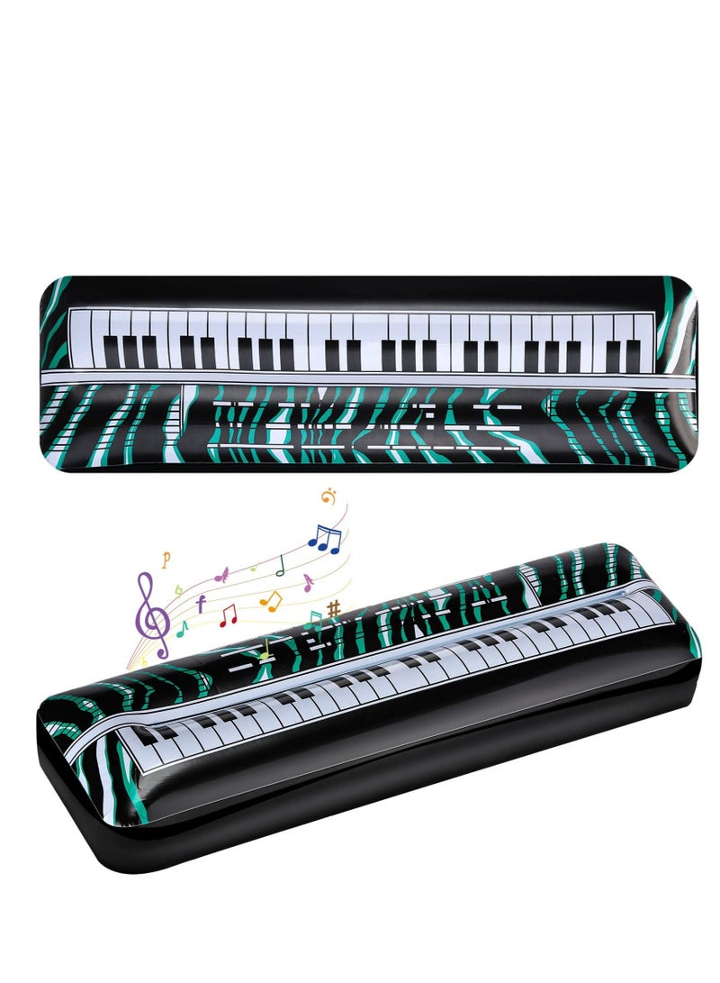 Inflatable Keyboard, Piano Rock Star Toys, Party Props, Electric Blow up and Roll Decorations for Kids, 80s 90s Themed Carnival Birthday Supplies(2PCS)