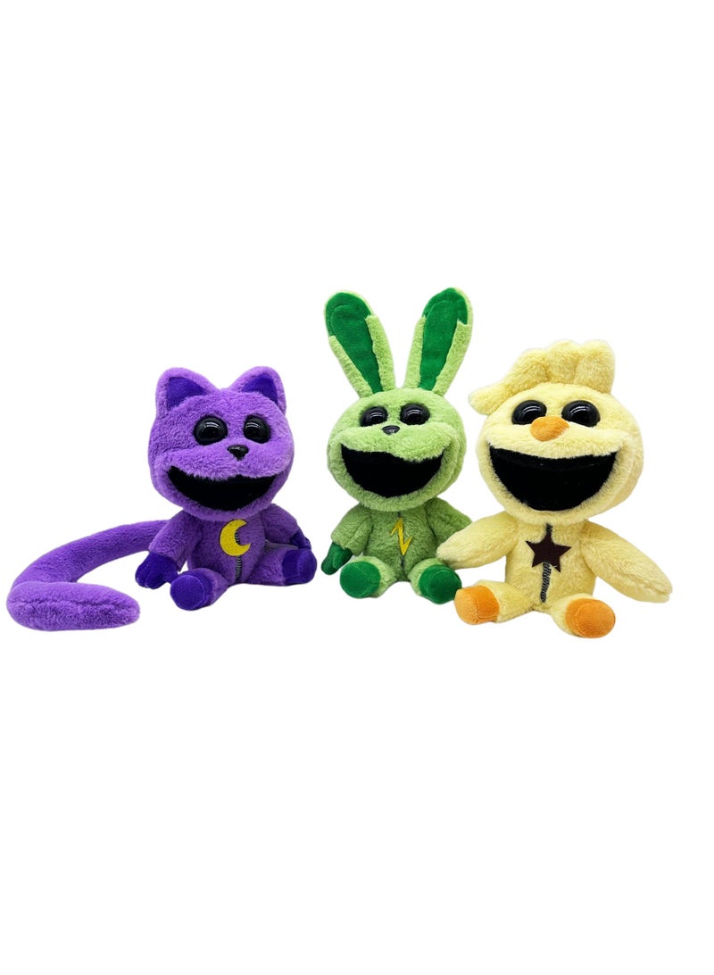 Set Of 3 Poppy Playtime Smiling Critters 3 Plush Toys For Fans Gift Horror Stuffed Figure Doll For Kids And Adults Great Birthday Stuffers For Boys Girls
