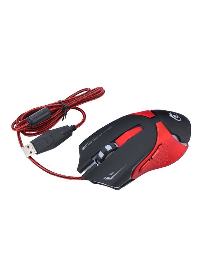 LED Wired Gaming Mouse Red/Black