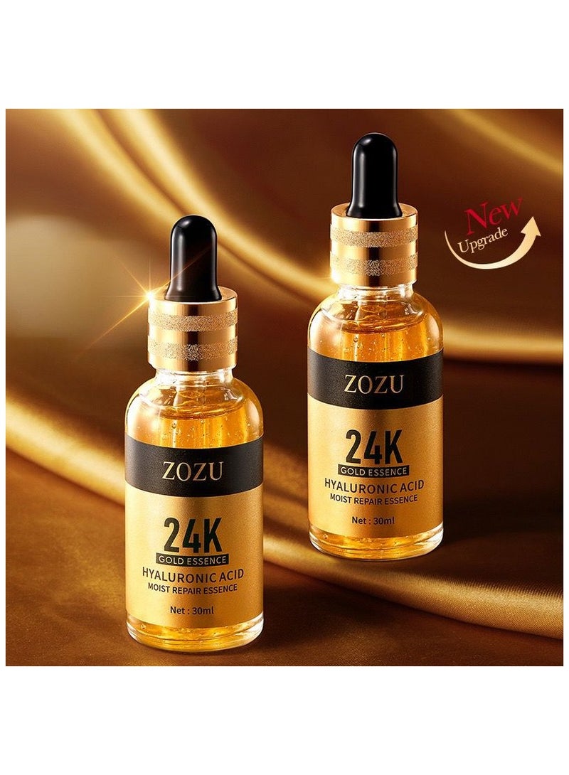 ZOZU 24k Gold Collagen Serum Whitening Essence Hyaluronic Acid Face Serum 30ml