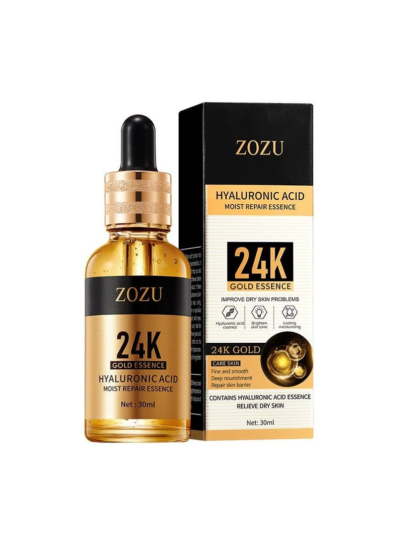 ZOZU 24k Gold Collagen Serum Whitening Essence Hyaluronic Acid Face Serum 30ml