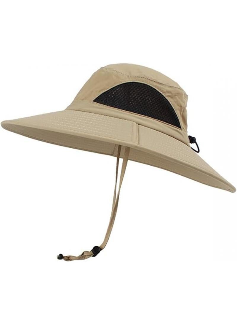 Outdoor Windproof Quick Drying Breathable Sunscreen Fishing Sunshade Mountaineering Large Eaves Folding Fisherman Hat