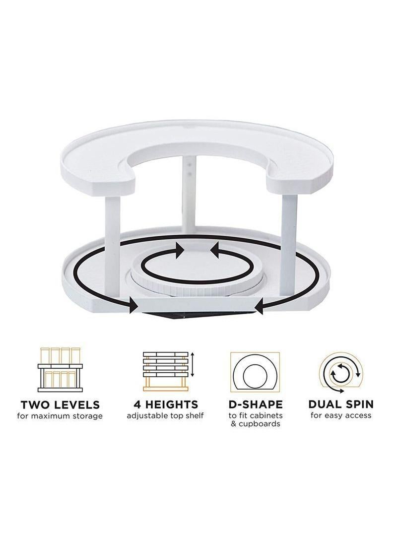 Spice Spinner Kitchen Rotating Double-Layer Seasoning Bottle Storage Rack And Storage Rack