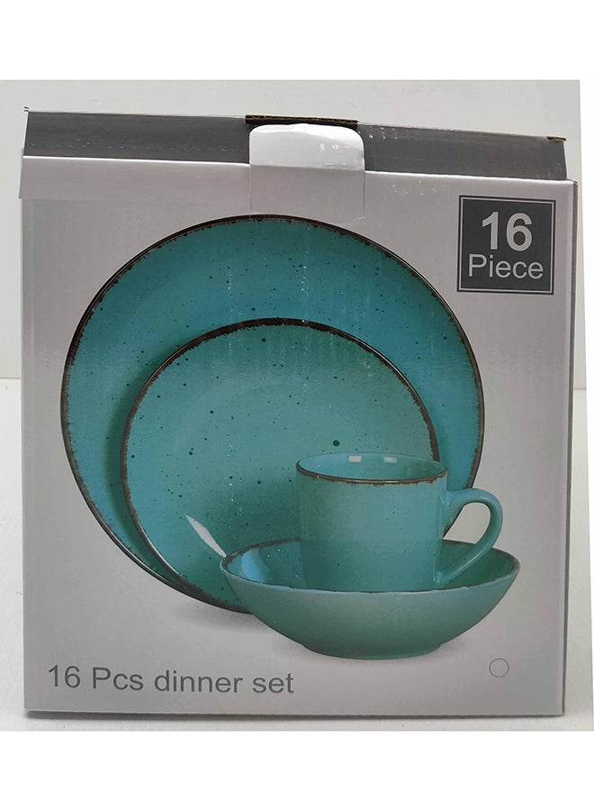 DINNER SET STONEWARE 16 PCS-BLACK