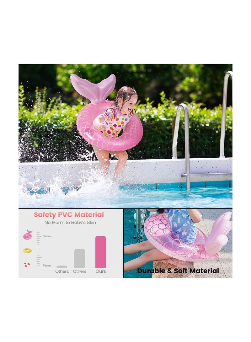 Baby Swimming Float Inflatable Swim Ring with Seat Trainer for Infant Toddler 6-36 Months Children Waist