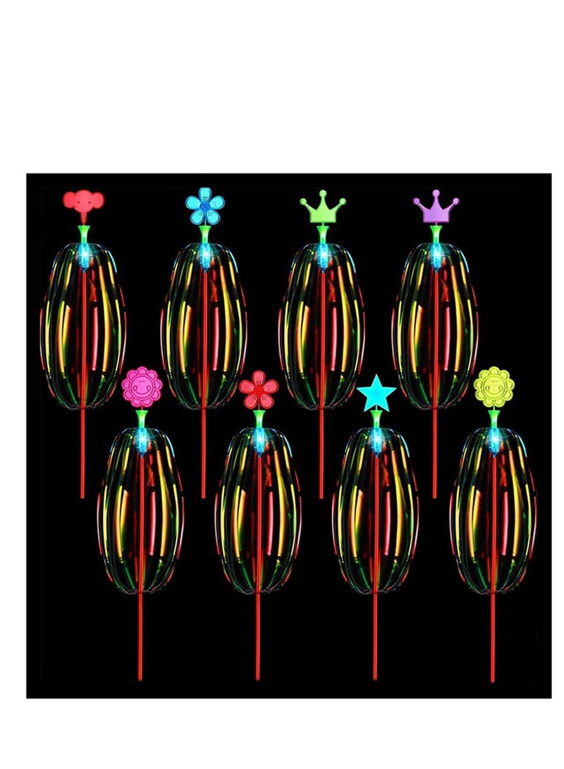 Bubble Wands for Kids Variety Magic Twist Wand Lights Up Colorful Twists Flower Party Favor 20Pcs(Random Style)