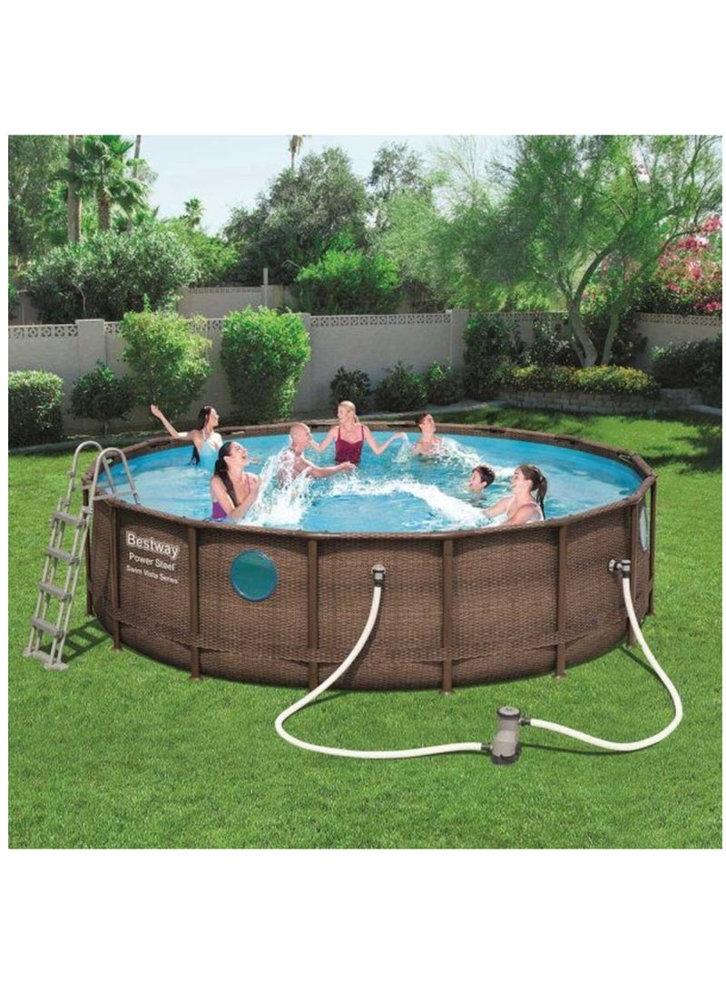 Bestway Power Steel Swim Vista Series II Round Pool 4.88mx1.22m